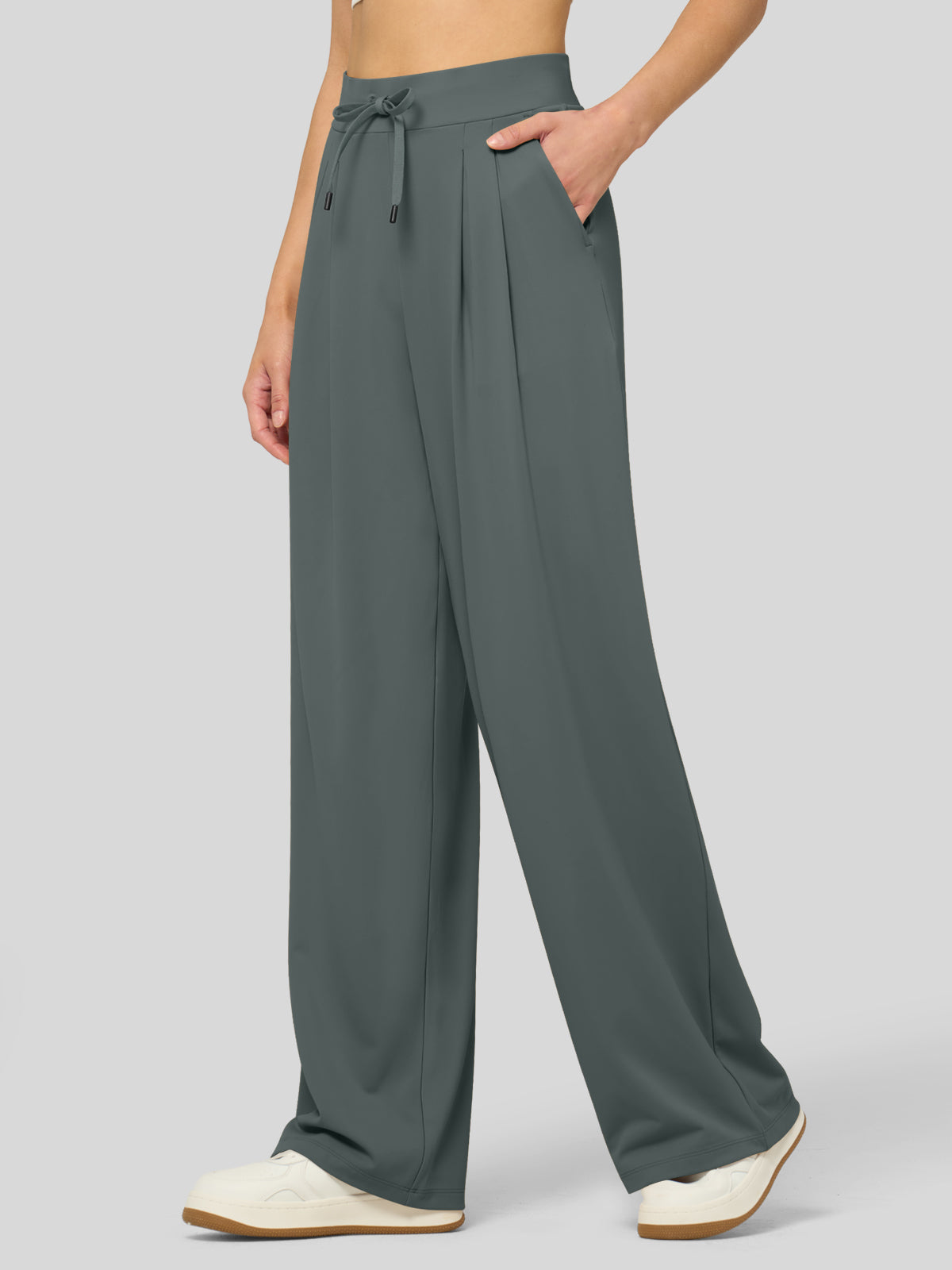 Women's Stretchy Wide Leg Slacks