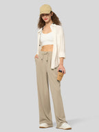 Women's Stretchy Wide Leg Slacks