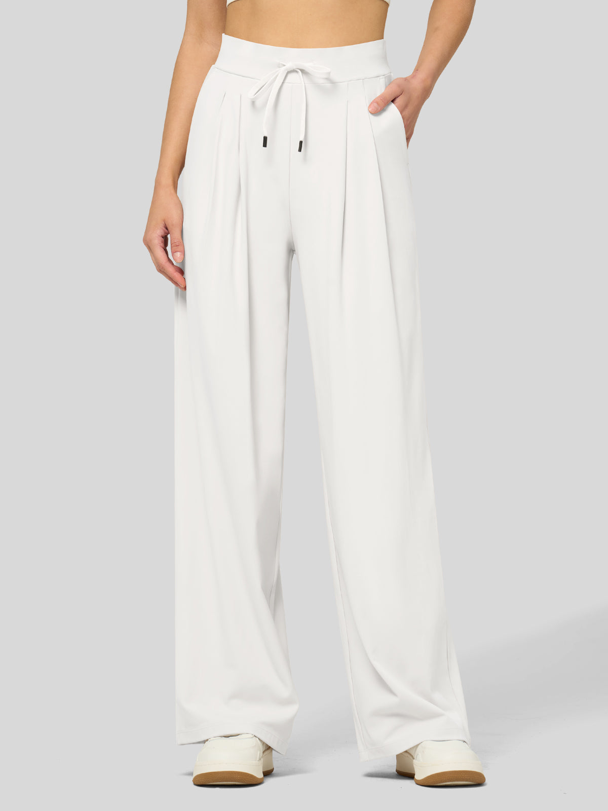 Women's Stretchy Wide Leg Slacks