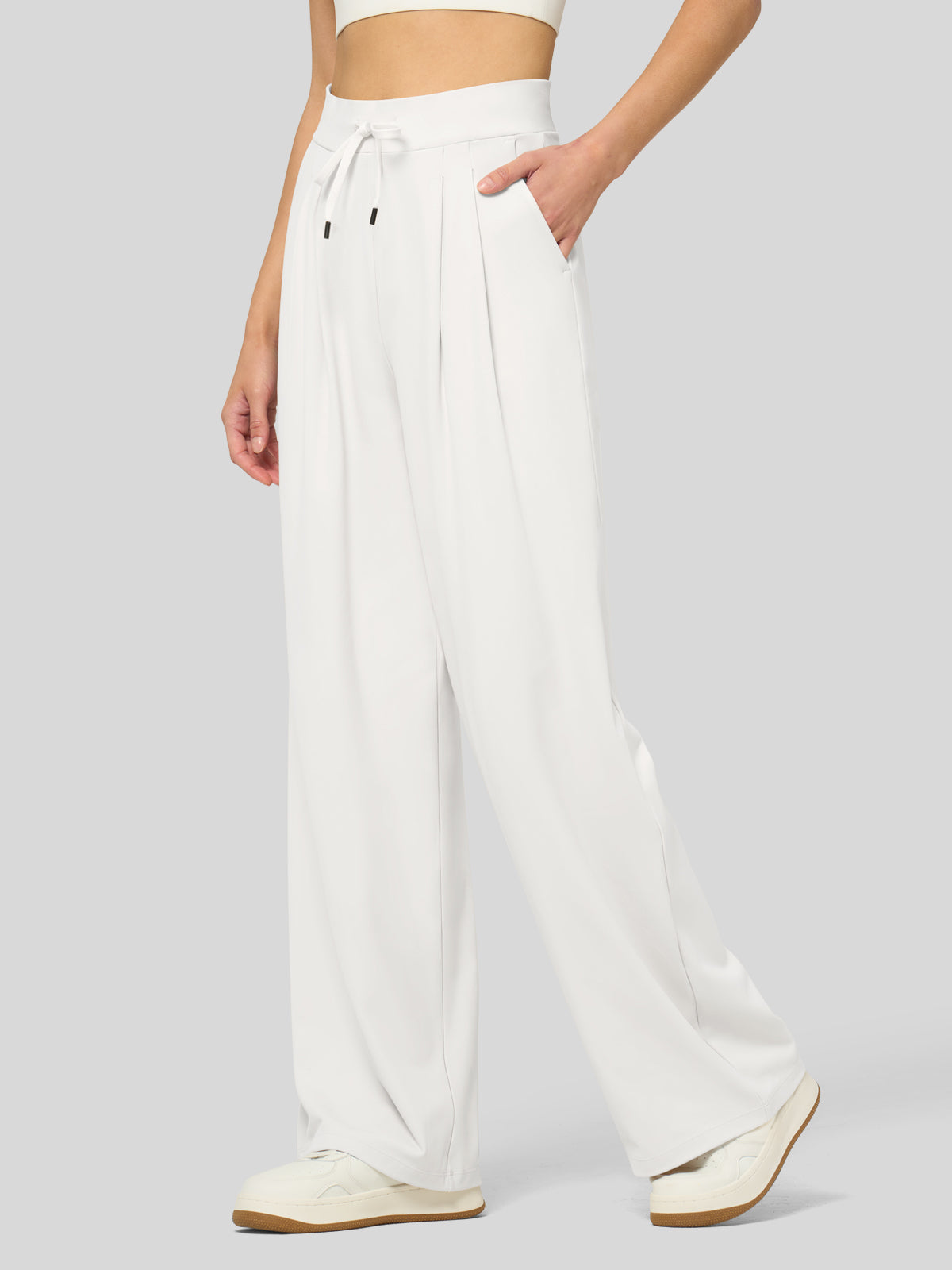 Women's Stretchy Wide Leg Slacks