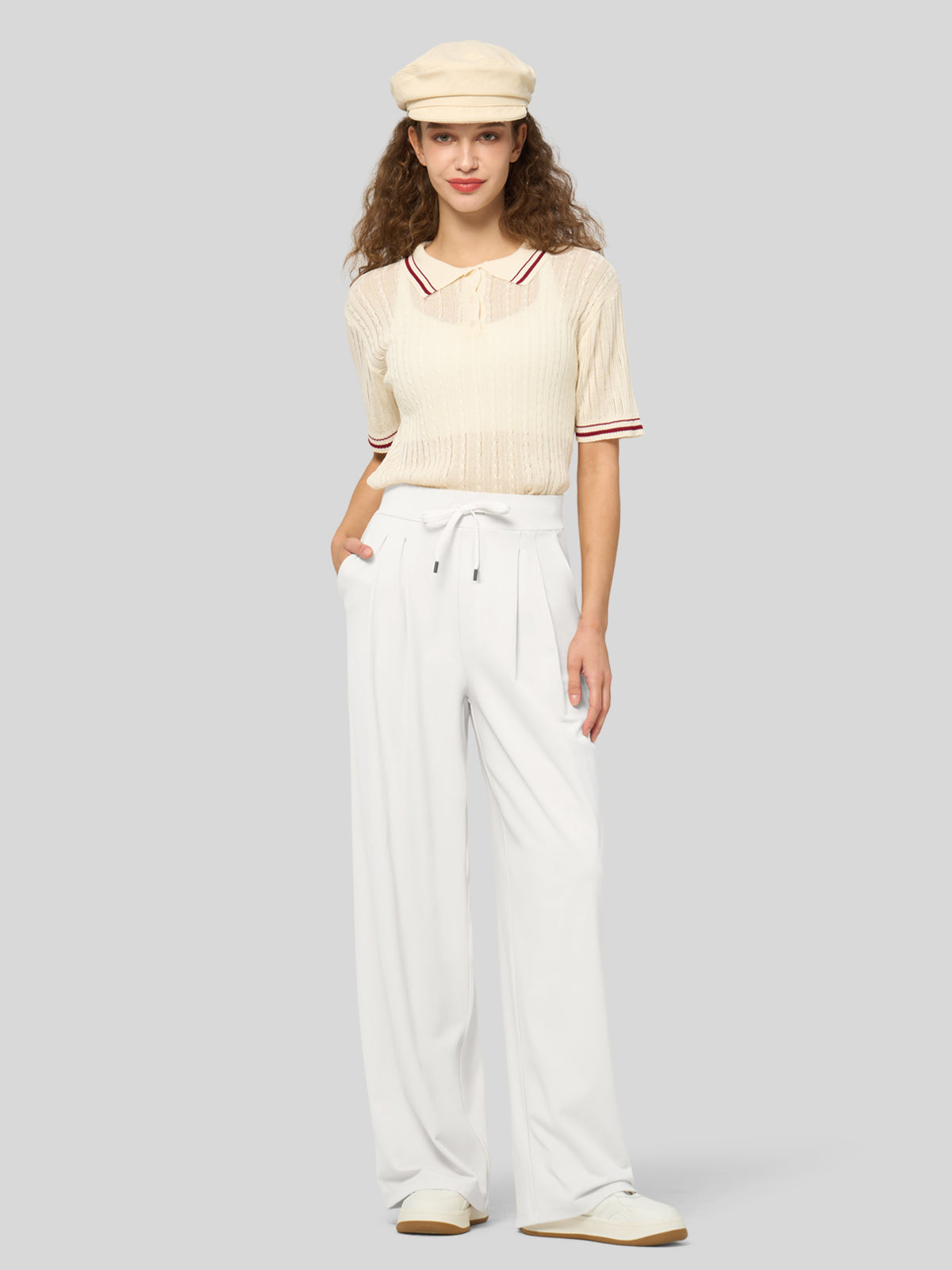 Women's Stretchy Wide Leg Slacks