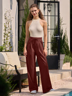 Women's Stretchy Wide Leg Slacks