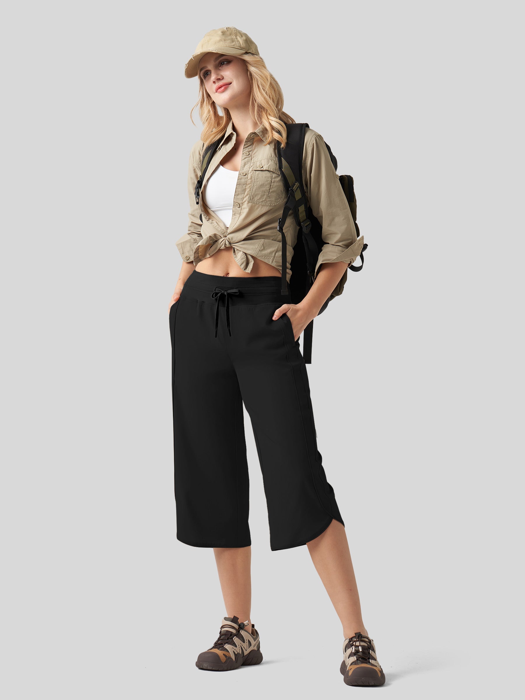 Women's Ultra-light Wide Leg Capri Pants