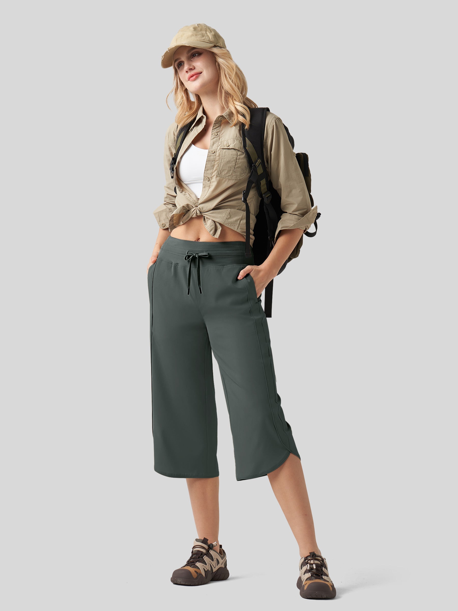 Women's Ultra-light Wide Leg Capri Pants