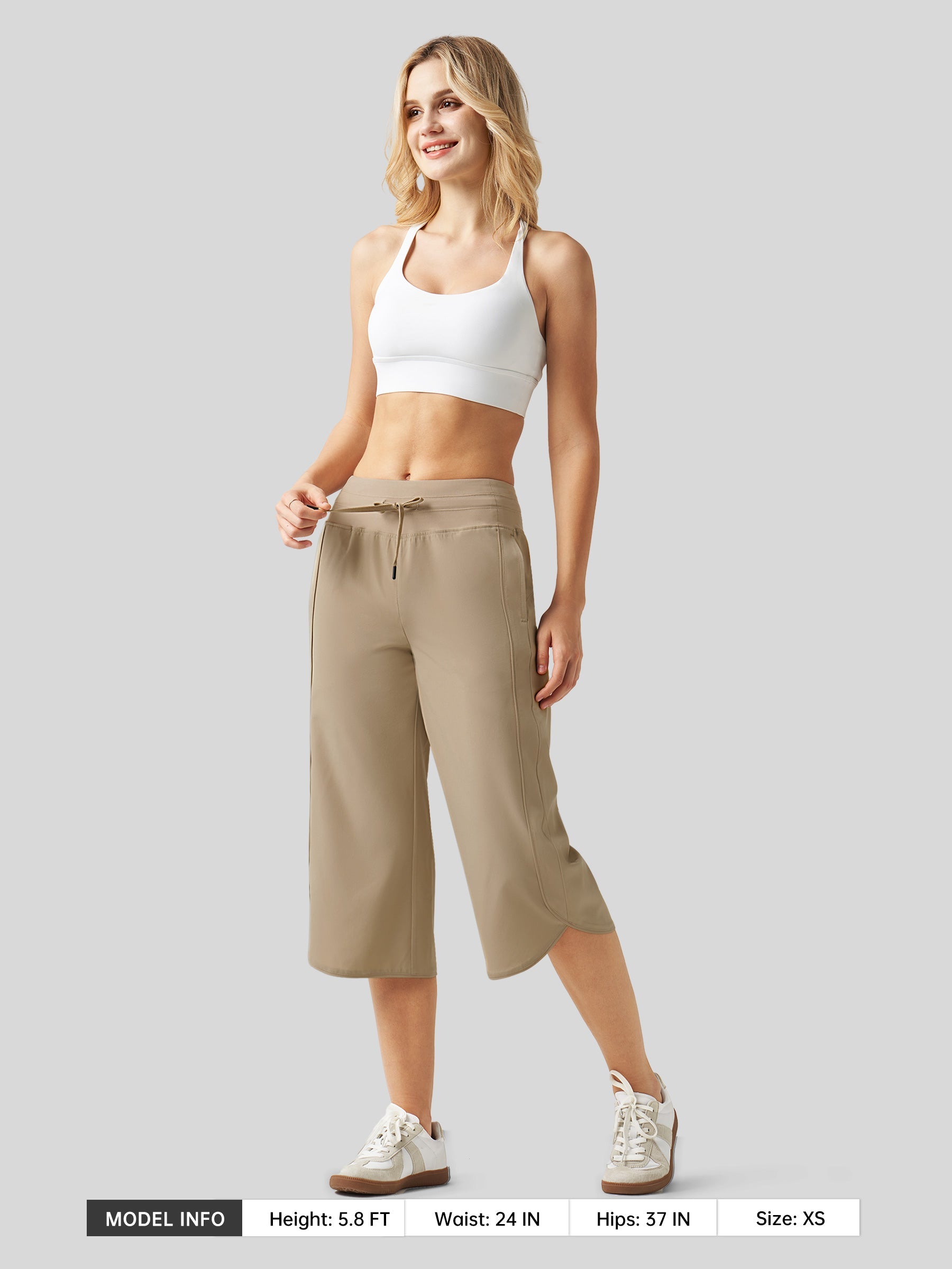 Women's Ultra-light Wide Leg Capri Pants
