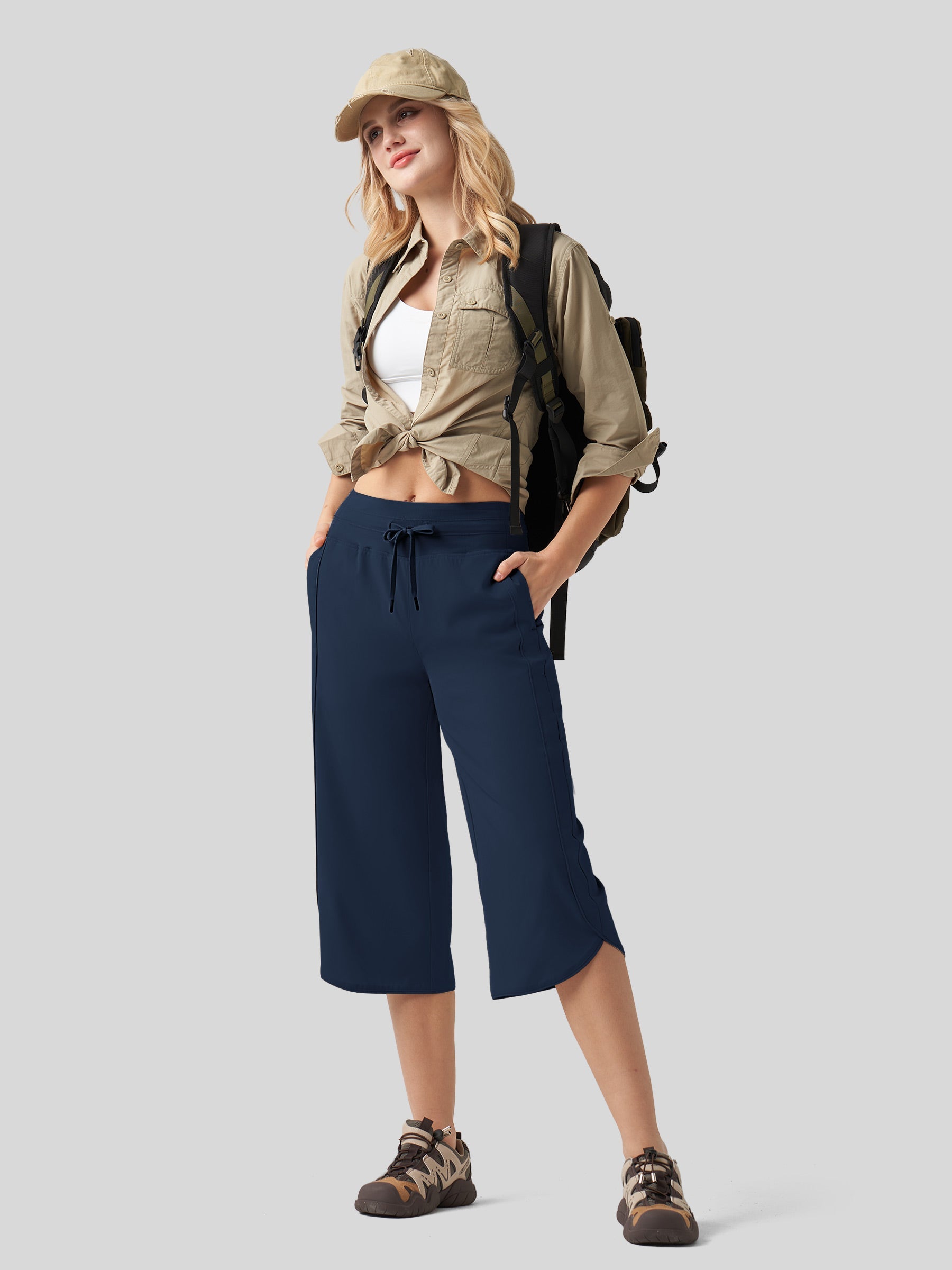 Women's Ultra-light Wide Leg Capri Pants