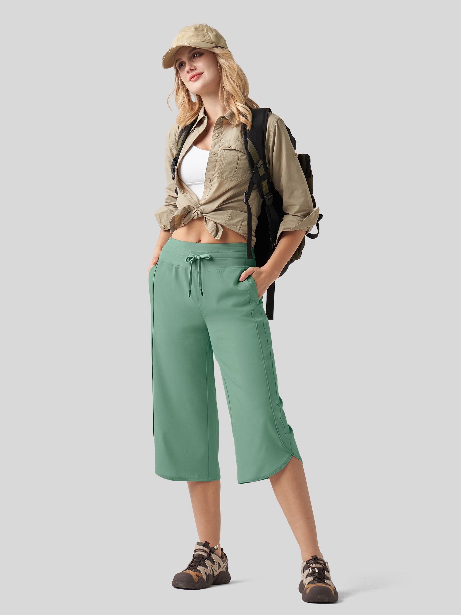 Women's Ultra-light Wide Leg Capri Pants
