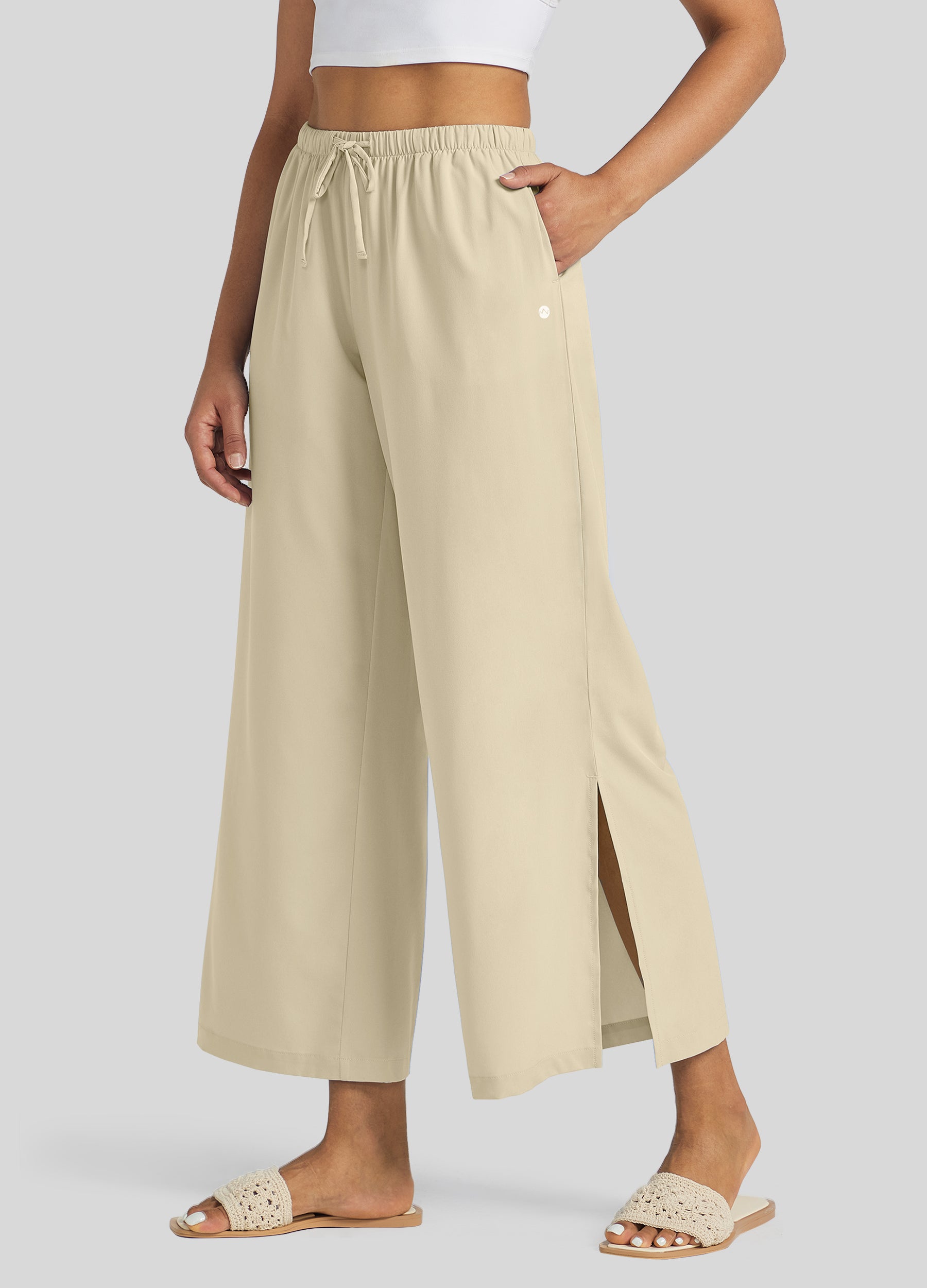 Women's Wide-Leg Cropped Pants