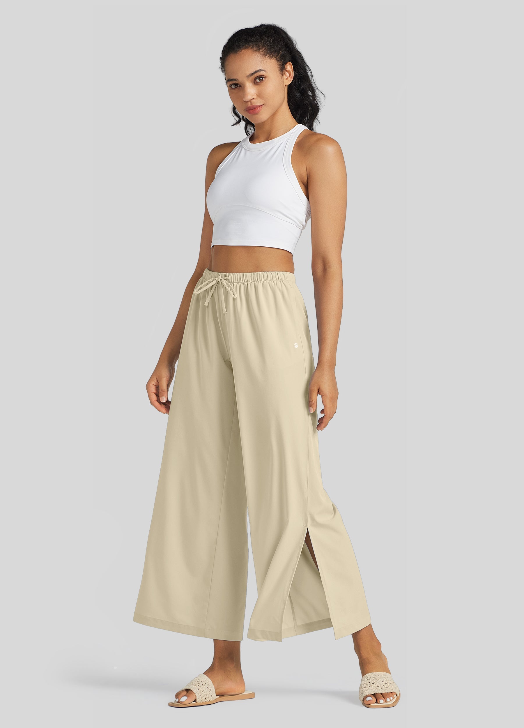 Women's Wide-Leg Cropped Pants