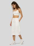 Women's Cotton Linen Easy Wide-Leg Capris