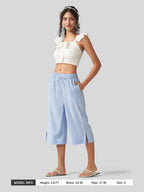 Women's Woven Wide Leg Capris