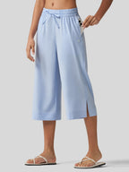 Women's Woven Wide Leg Capris