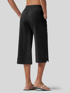 Women's Woven Wide Leg Capris