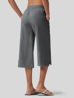 Women's Woven Wide Leg Capris