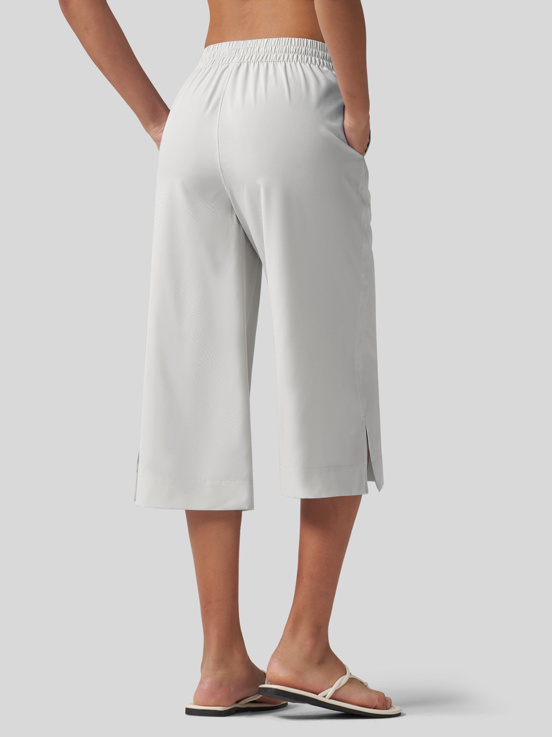 Women's Woven Wide Leg Capris