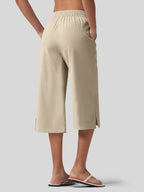 Women's Woven Wide Leg Capris