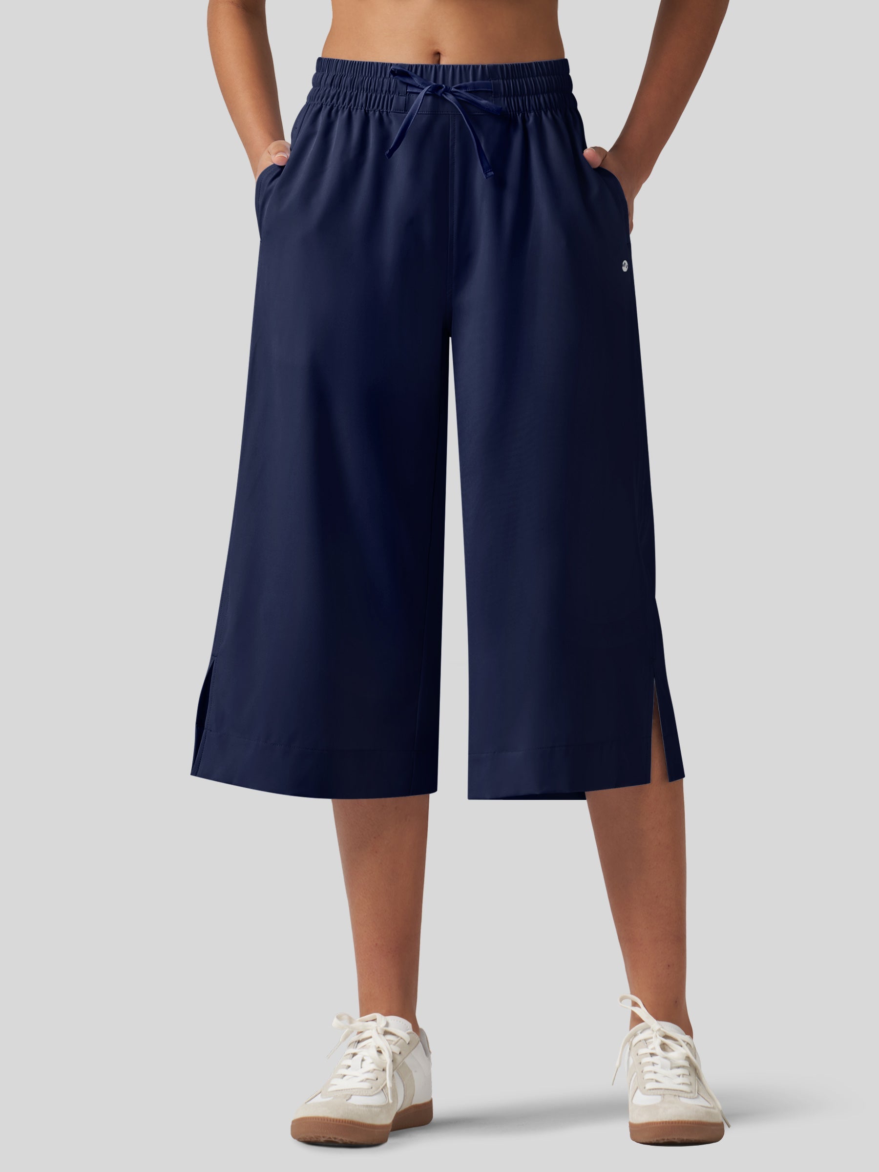 Women's Woven Wide Leg Capris