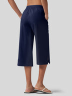 Women's Woven Wide Leg Capris