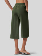 Women's Woven Wide Leg Capris