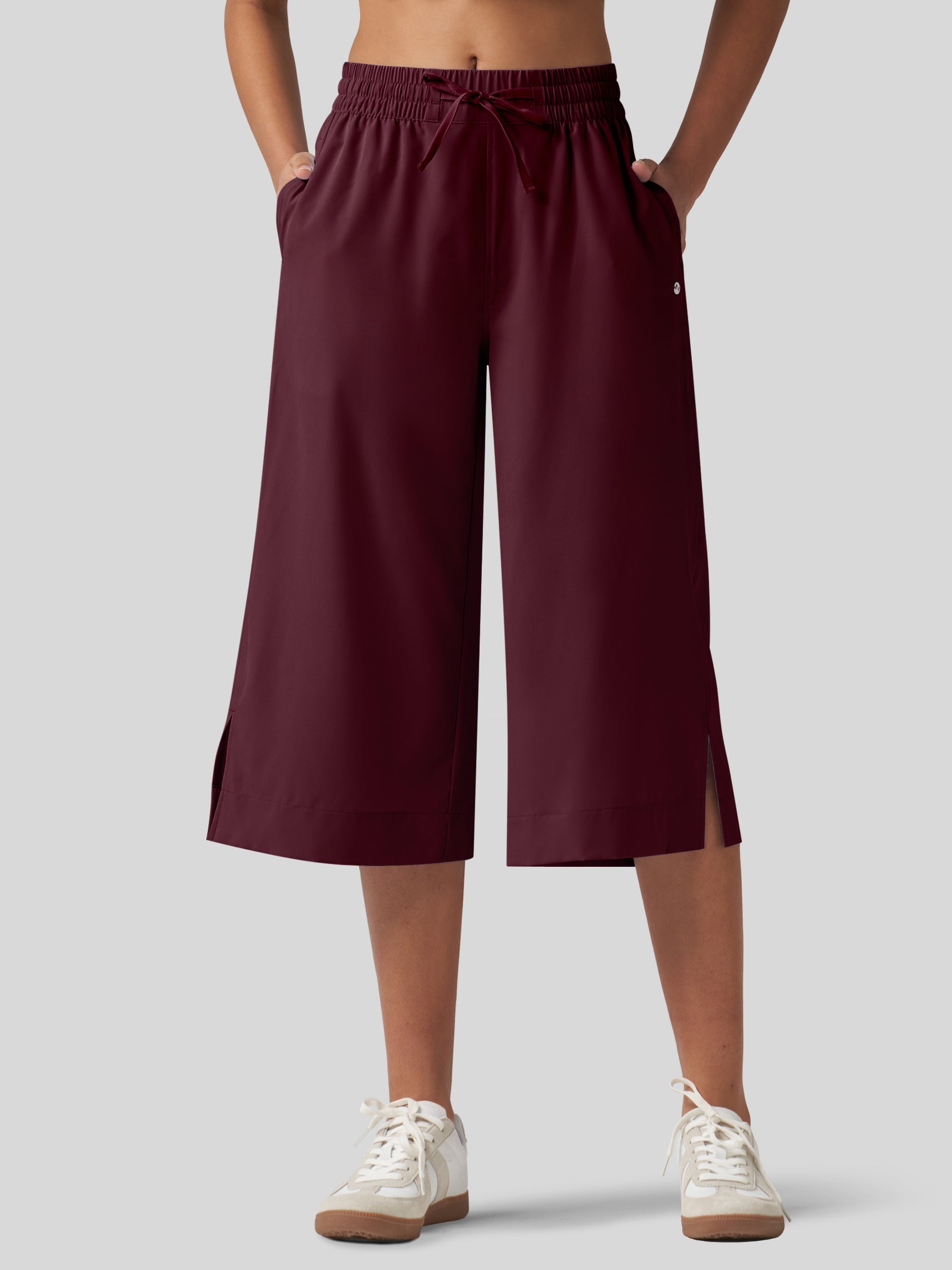 Women's Woven Wide Leg Capris