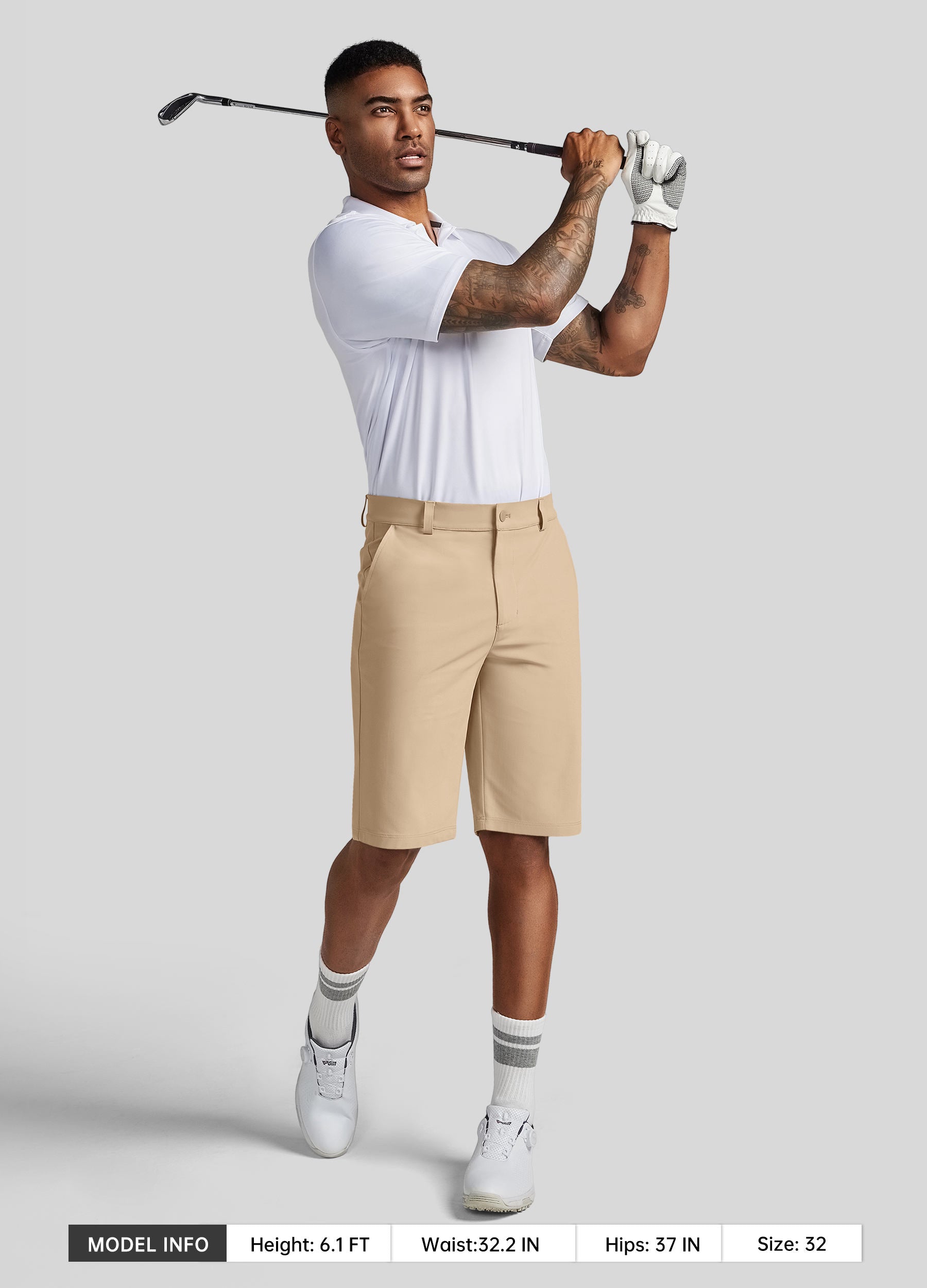 Men's Casual Golf Shorts 11 Inch for Tall