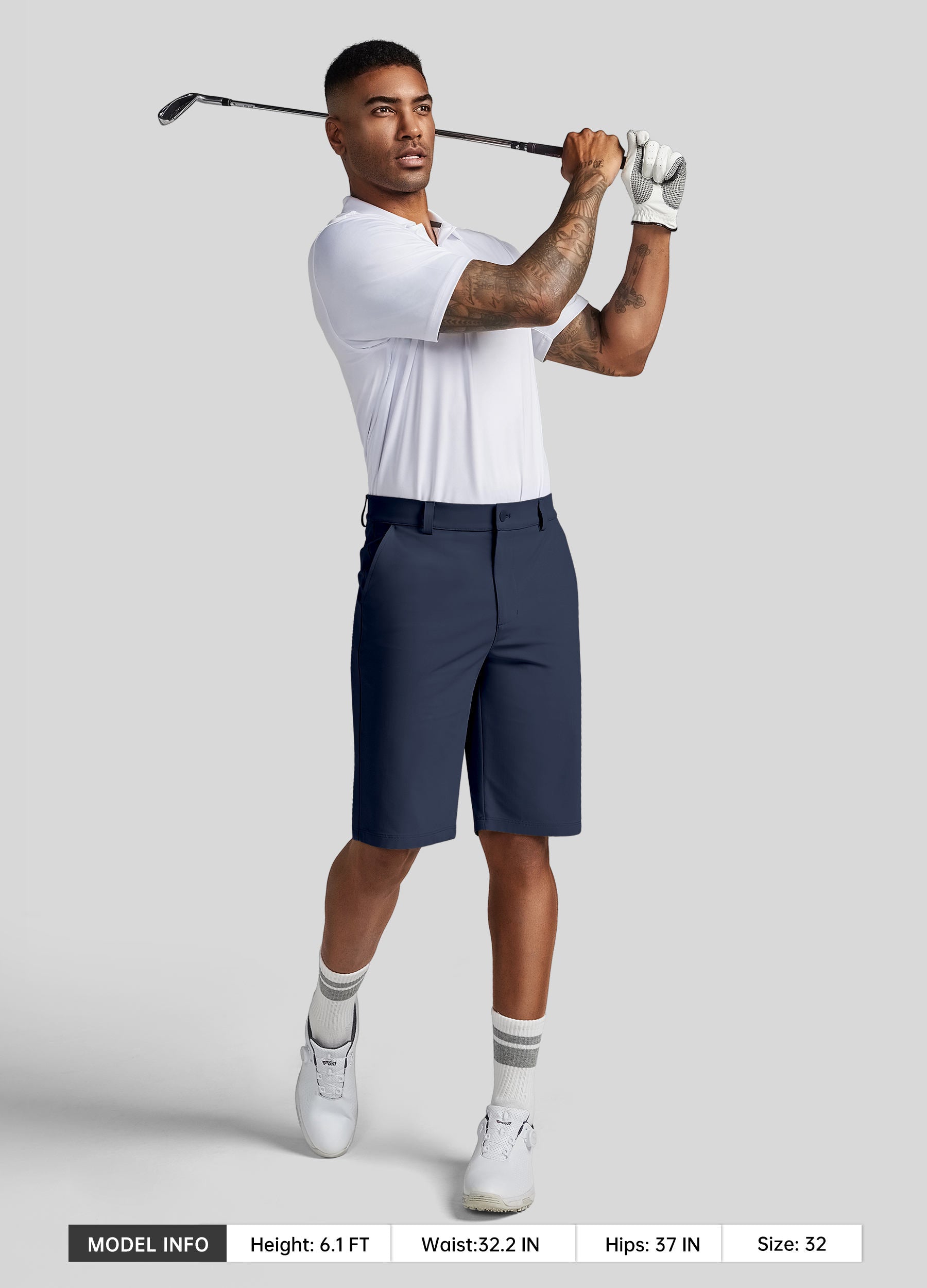 Men's Casual Golf Shorts 11 Inch for Tall